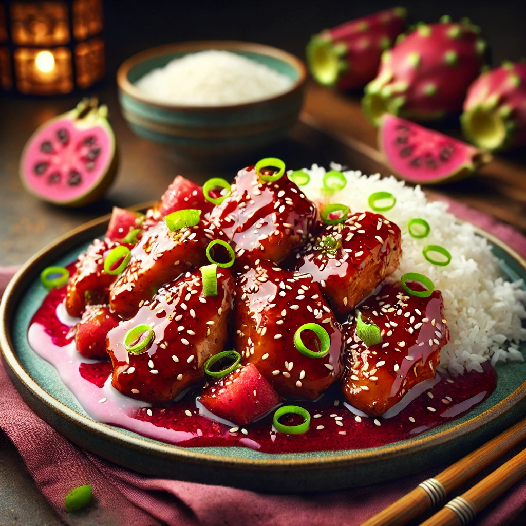 Pollo estilo asiático con Tuno Indio