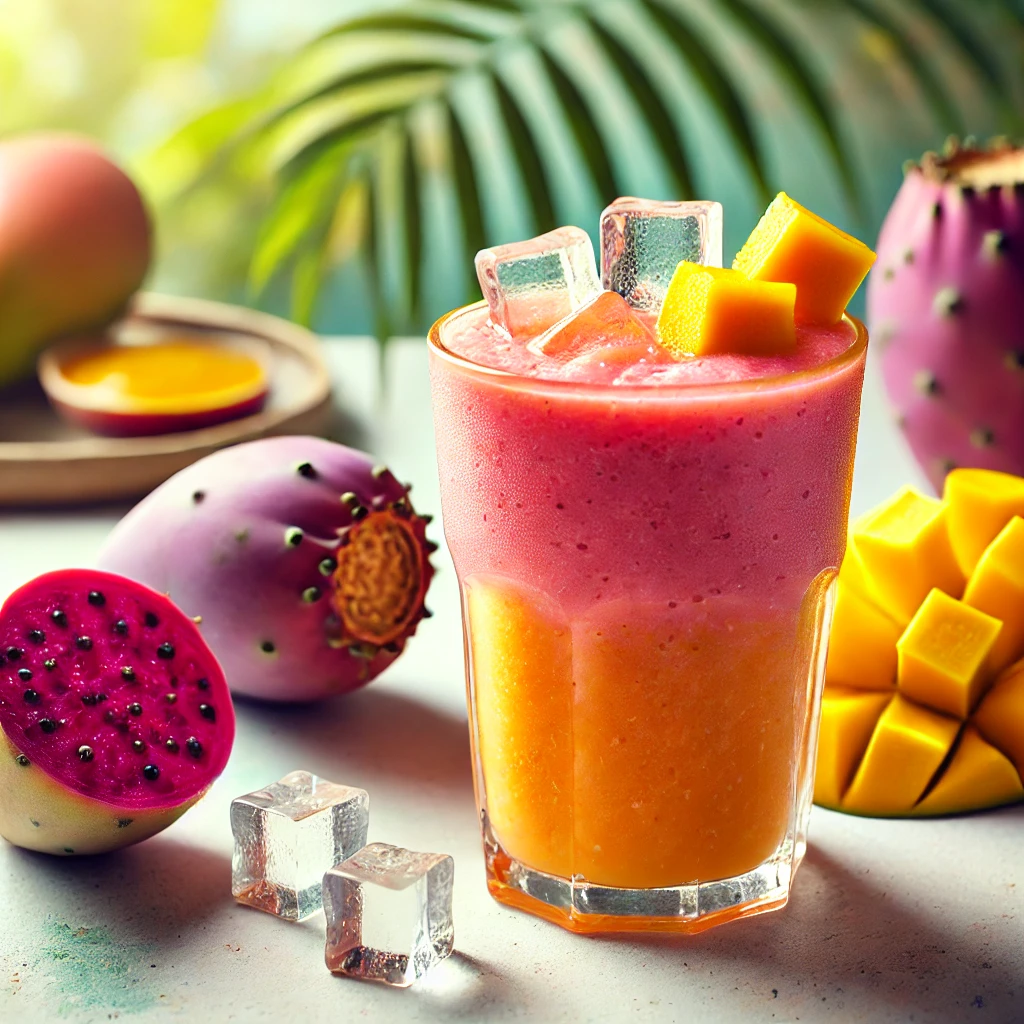 Batido de Tuno Indio y Mango